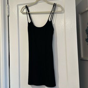 Zara Black Ribbed Dress